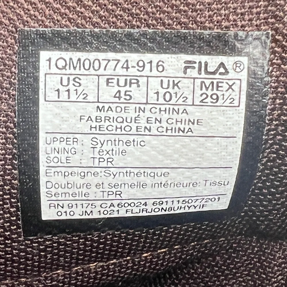 Fila Brown Green Edgewater 12 FS Chukka Boots Size 11 1/2 Men’s